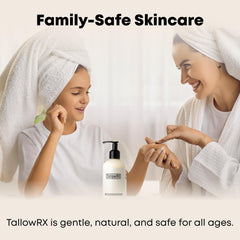 TALLOWRX Jojoba oil closeup highlights soothing moisture for sensitive skin.