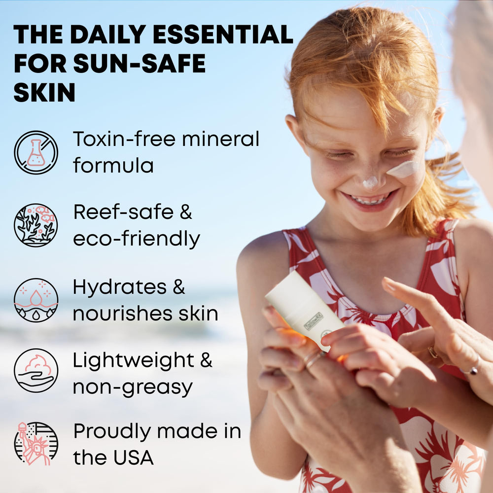 TALLOWRX non-nano zinc oxide closeup highlights mineral protection on skin.