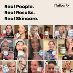 TALLOWRX Unscented packaging communicates pure, versatile moisturizer.