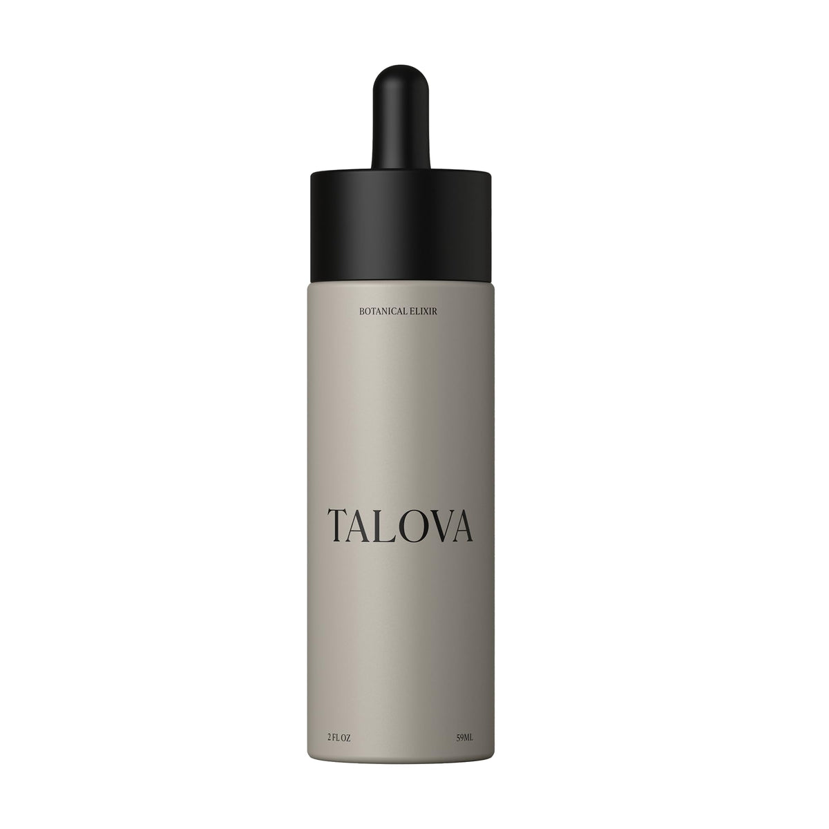 Talova Botanical Elixir bottle: premium facial oil for daily hydration and balance.
