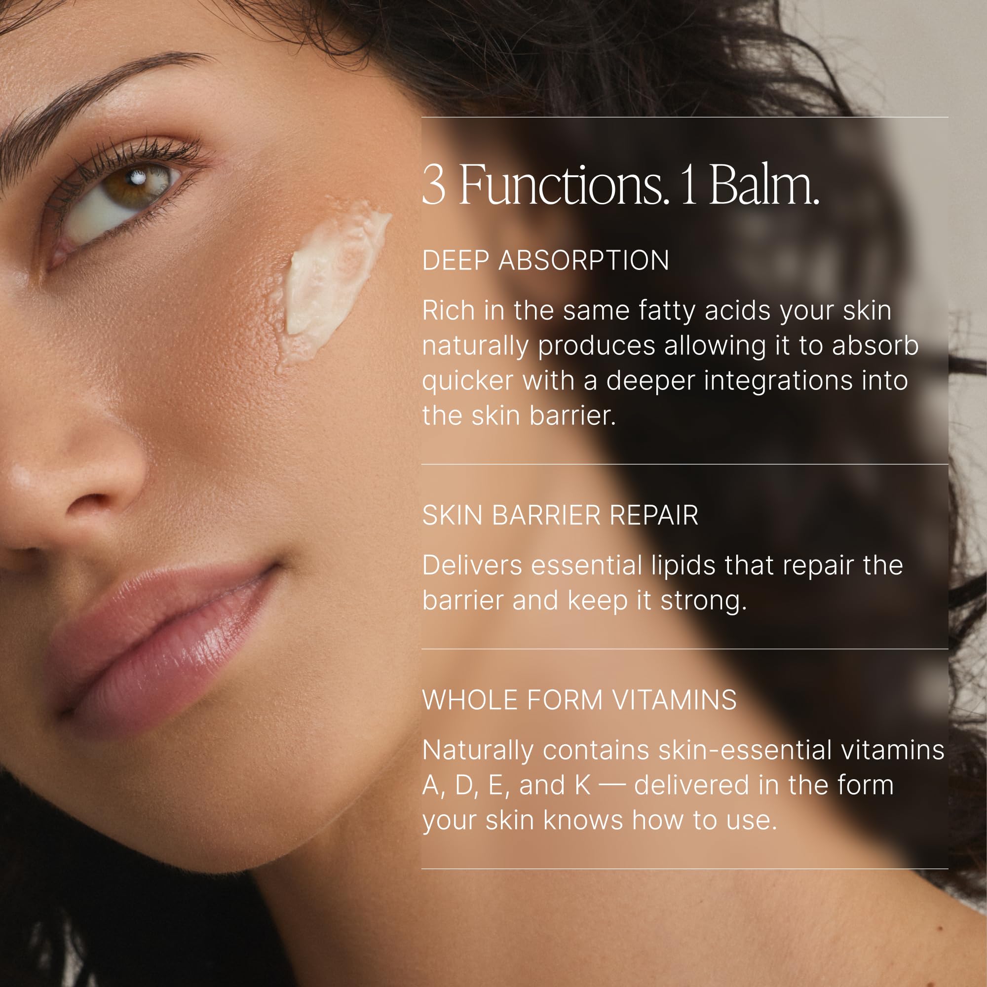 TALOVA balm on elbows and hands demonstrates quick-absorb hydration