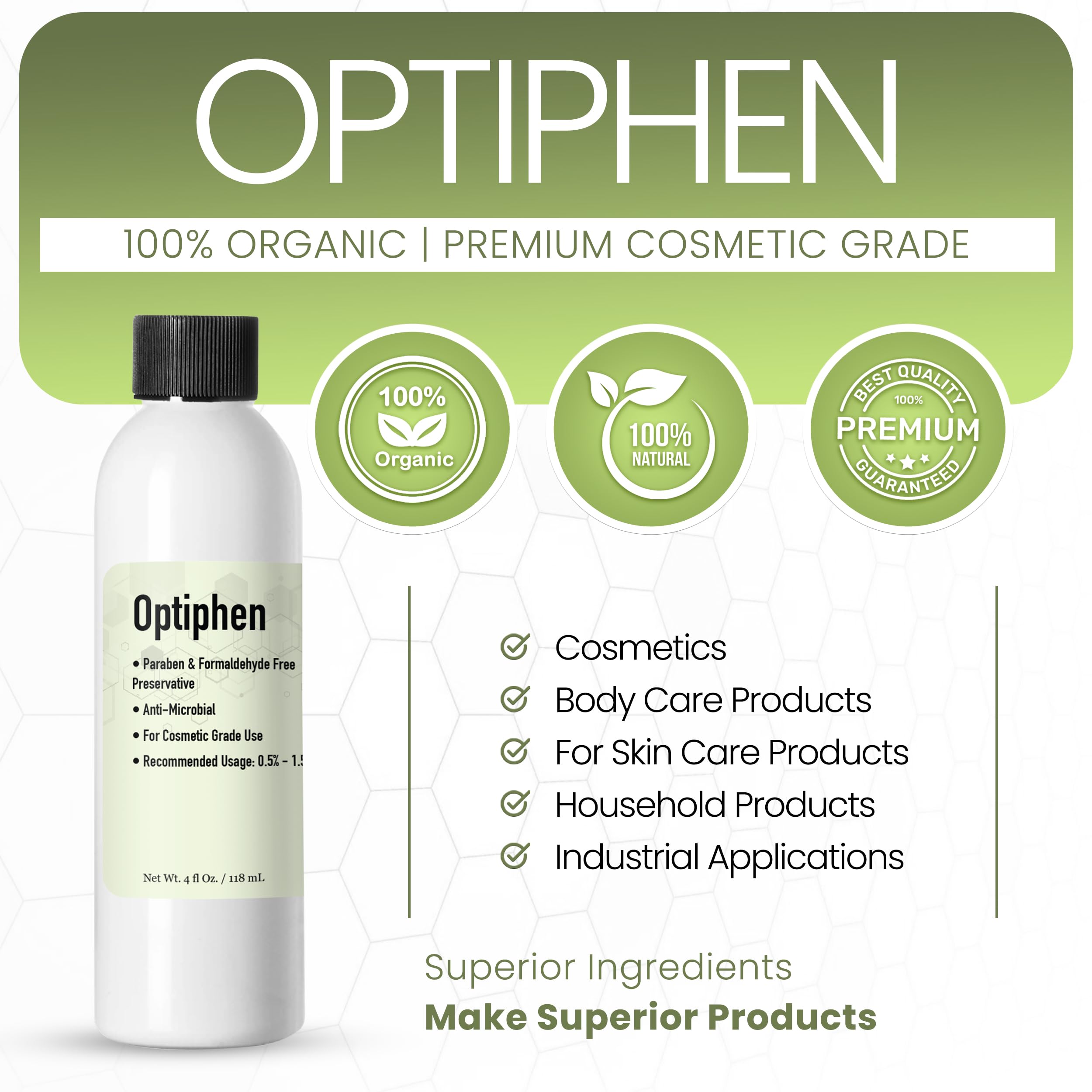 Optiphen liquid dispensed into a cosmetic formulation