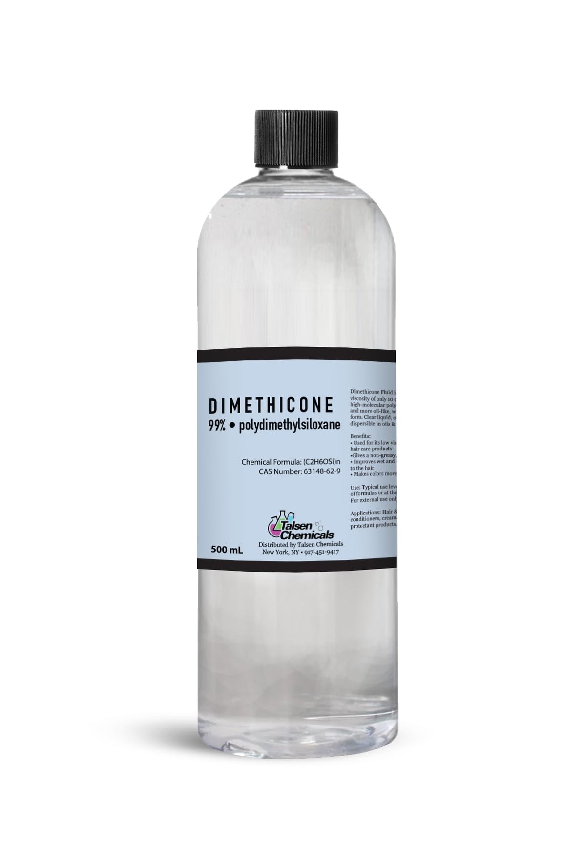 Talsen Chemicals dimethicone 500 ml bottle ready for skin and hair conditioning