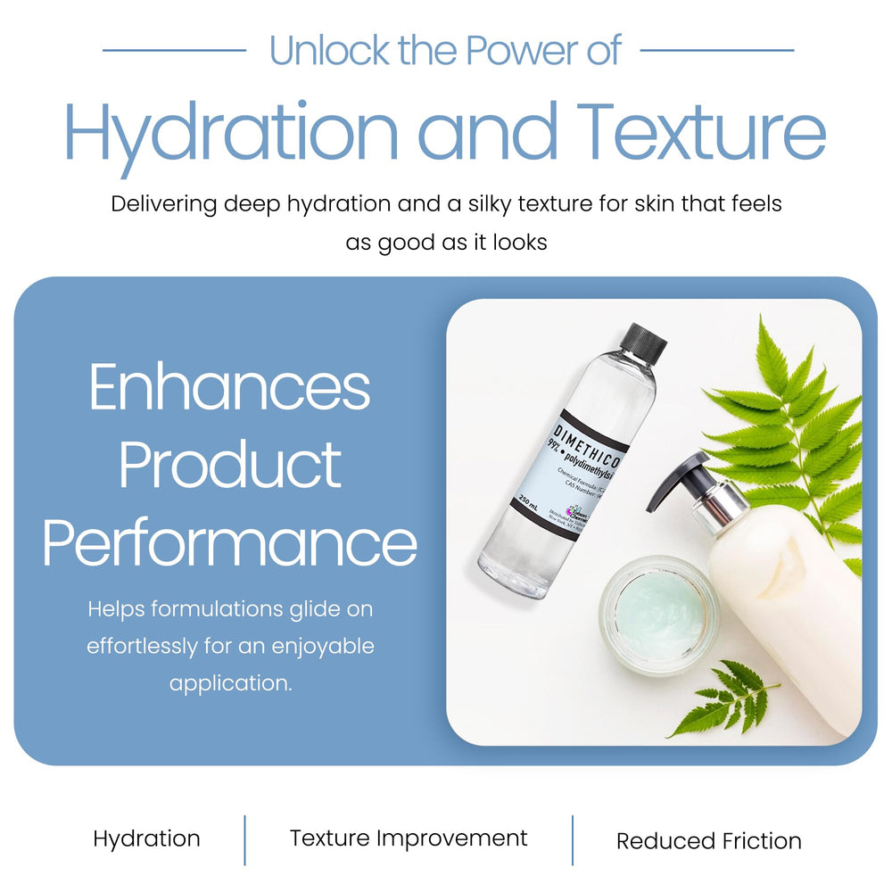 Droplets of dimethicone oil illustrating mixing into skincare recipes