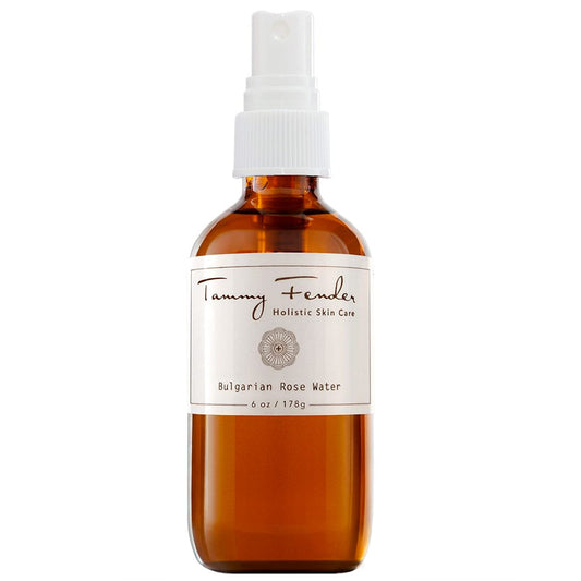 Tammy Fender Bulgarian Rose Water Toner pour bottle refreshing and hydrating.