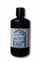 Tampa Bay Tan MaxiClean bottle with organic kelp cleans spray tan equipment safely