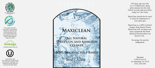Tampa Bay Tan MaxiClean spray gun demonstrates non-toxic cleaner for airbrush gear