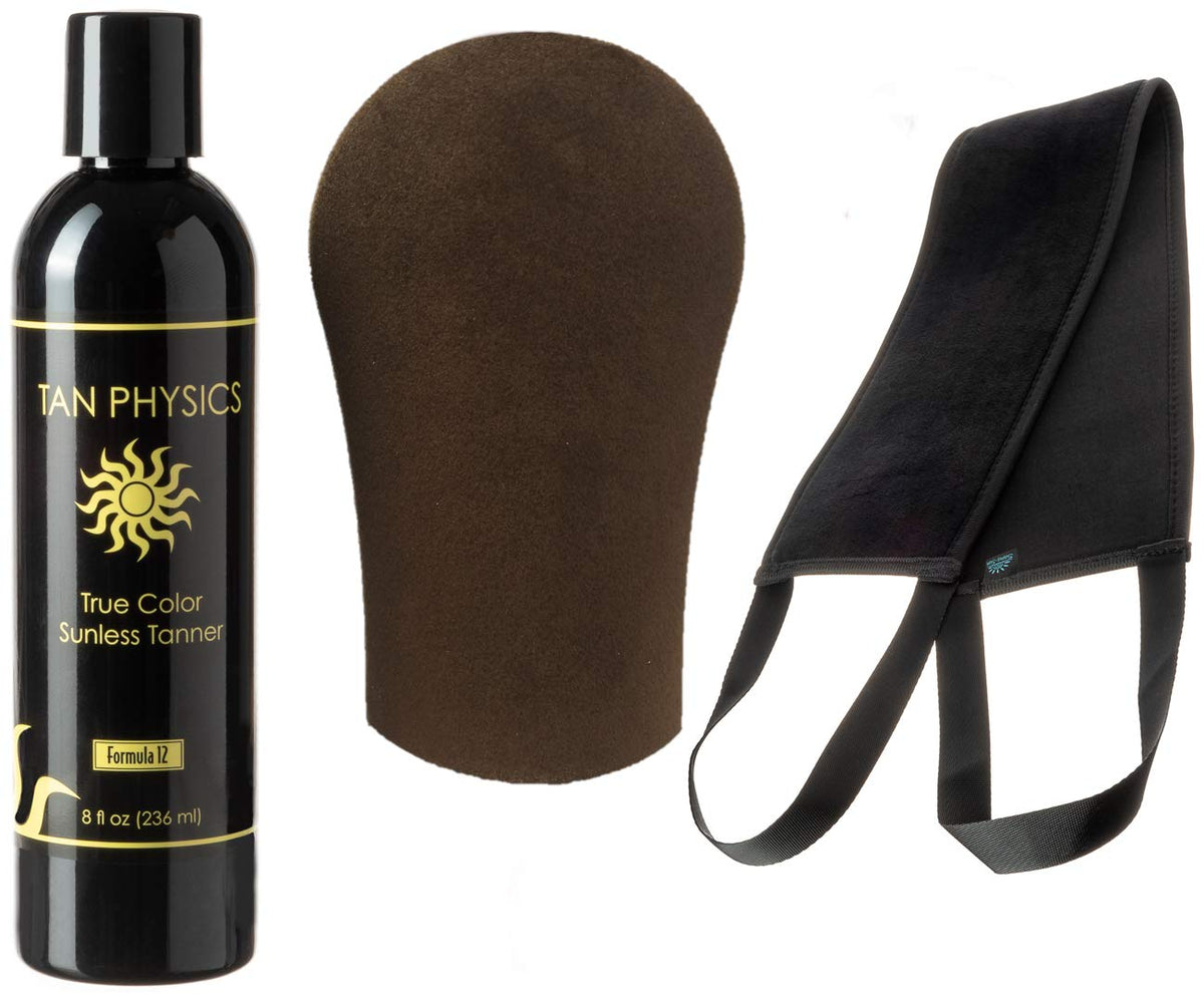 Tan Physics Sunless Tanner 8oz bottle offers smooth, even color for face and body.