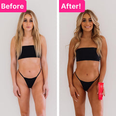 Tanceuticals Self Tanner coconut scent bottle during use