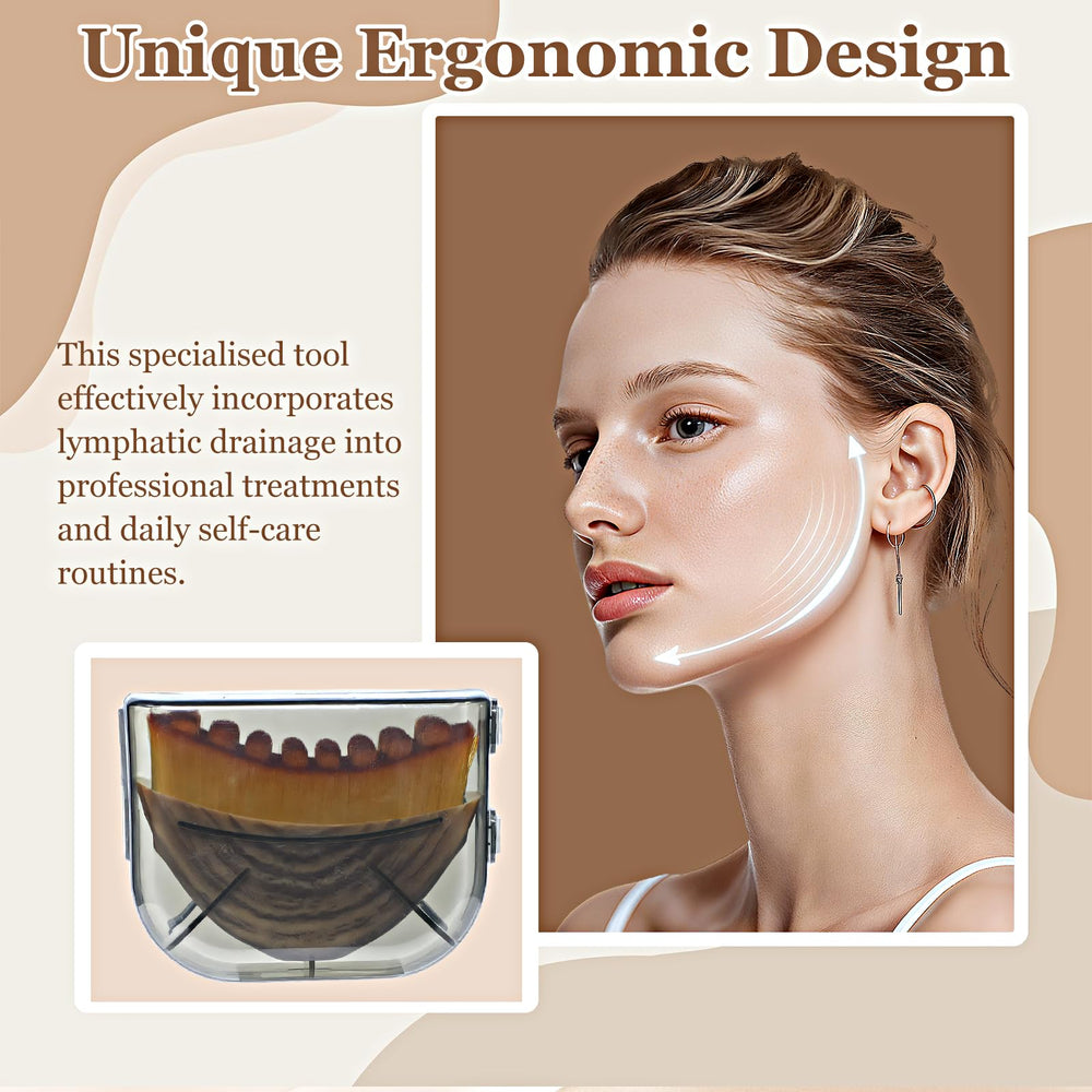 Tankitial Lymphatic Contour Face Brush with soft bristles improving absorption of serums
