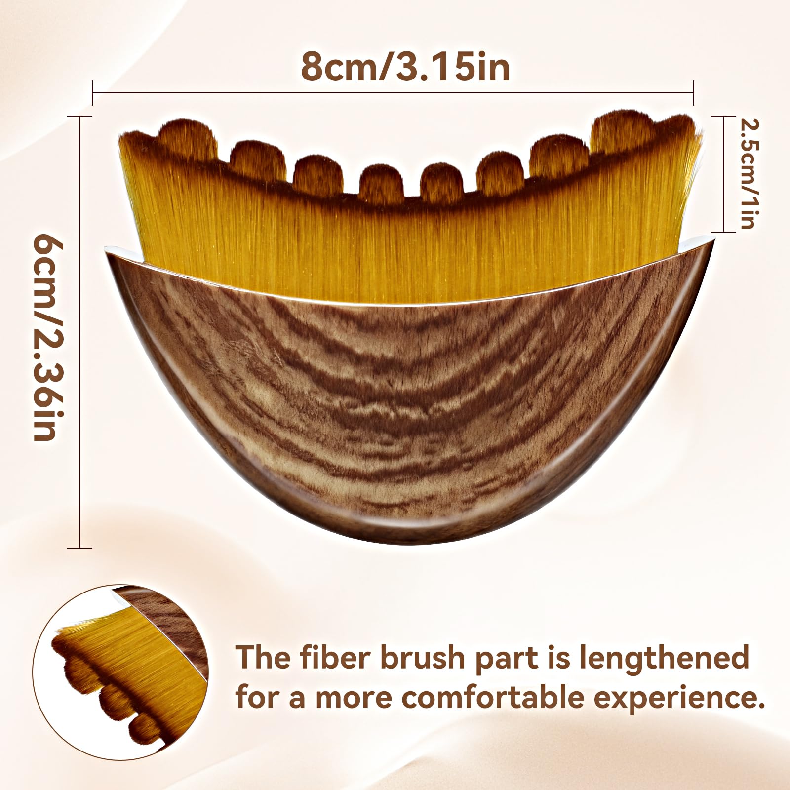 Tankitial Lymphatic Contour Face Brush on jawline showing defined contour support
