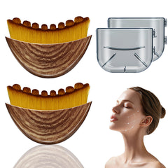Tankitial Lymphatic Contour Face Brush close-up on soft bristles for gentle facial massage