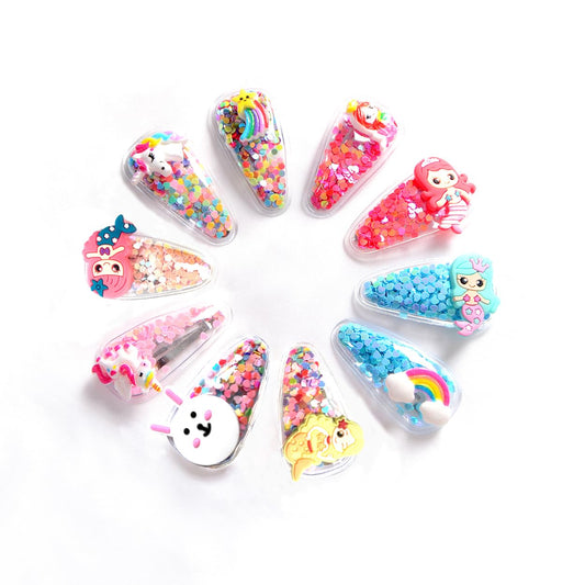 TANLOMY Sparkle Girl Hair Clips mermaid design for everyday wear
