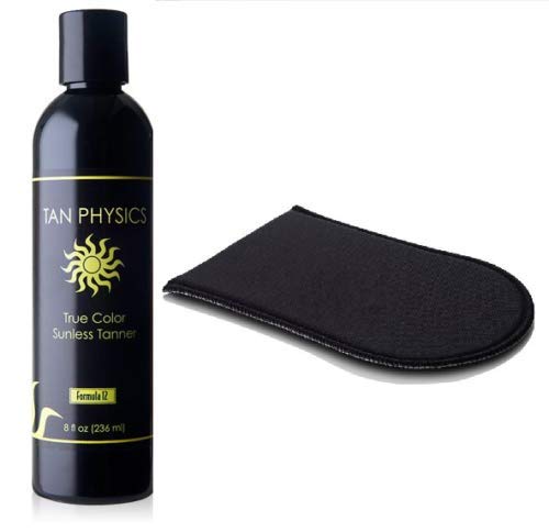 Tanner Tan Physics self-tanner 8oz with mitt – even, natural color with gentle skin care