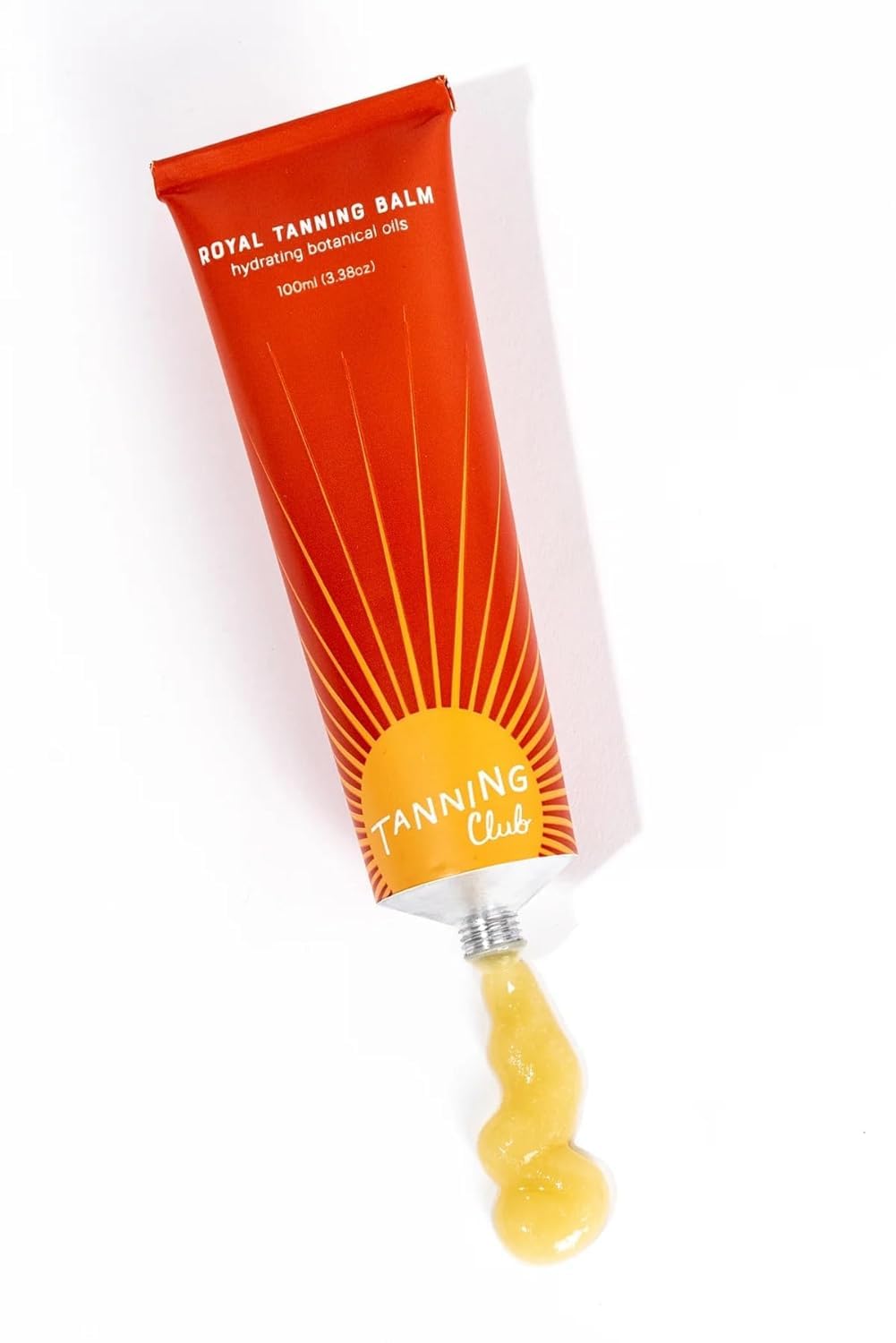 Tanning Club Royal Tanning Balm jar close-up showing hydrating oils for skin