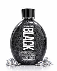 Tanning Paradise Diamond Black bottle closeup for premium indoor tanning formula
