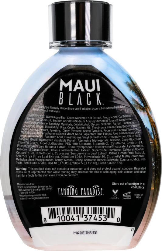 Tanning Paradise Maui Black lotion texture close-up for smooth, even application.