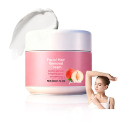 Tardiy Peach Facial Hair Remover Cream targets the upper lip for smooth skin.