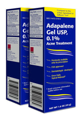 TARO Adapalene gel bottle highlights potent acne treatment for clearer skin.
