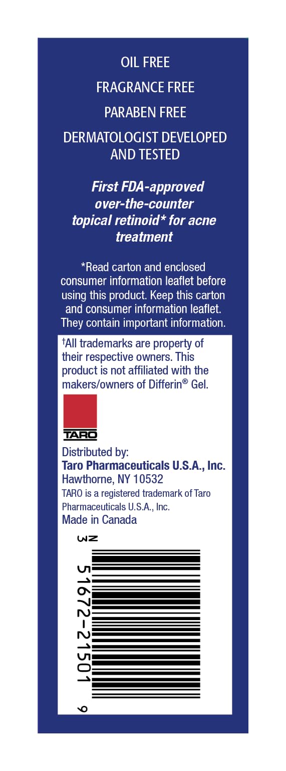 TARO Adapalene gel pump dispense demonstrates easy, controlled application