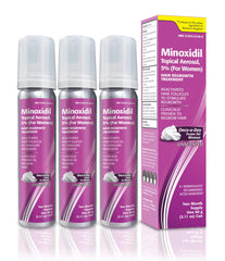 TARO Minoxidil 5% topical foam bottle for women suitable for daily use