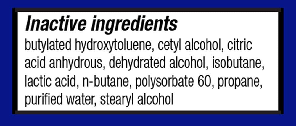 TARO Minoxidil foam bottle label close-up with potency