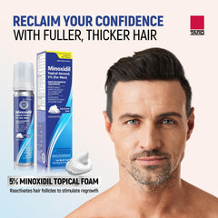 TARO Minoxidil 3-pack packaging displayed for multi-month use.