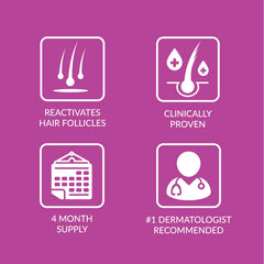 TARO Minoxidil foam applied near the hairline for women