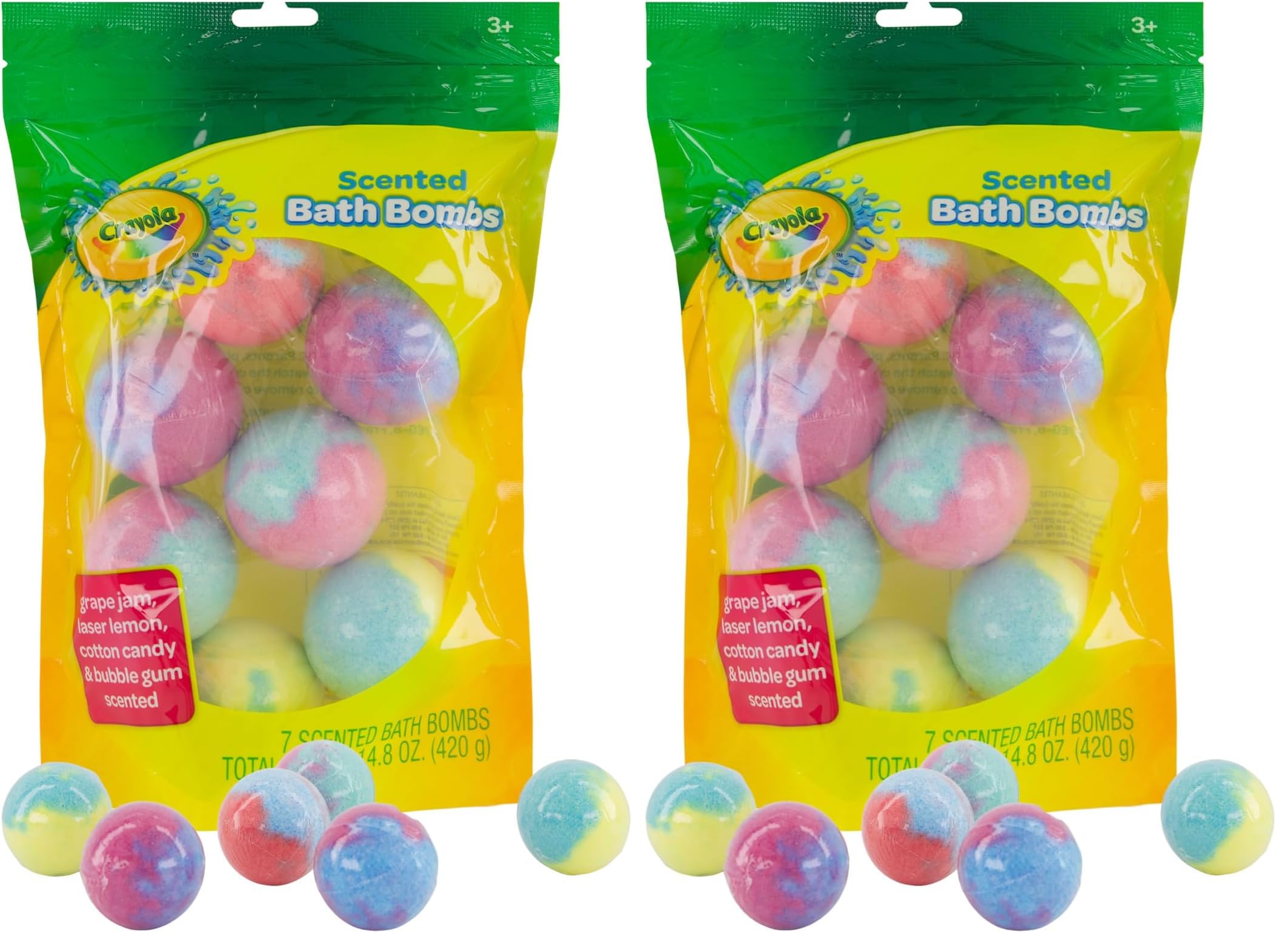 Taste Beauty Crayola bath bombs add vibrant color to kids' bath.