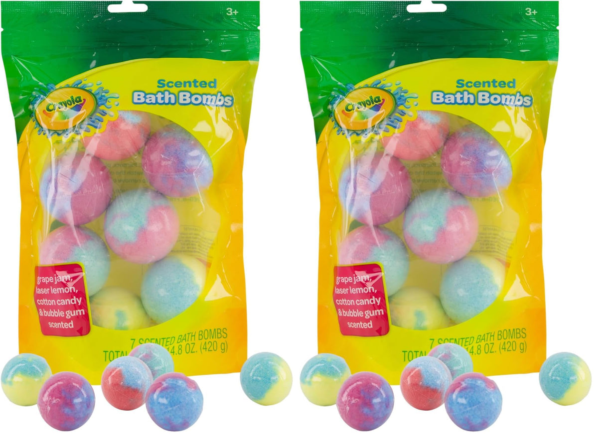 Taste Beauty Crayola bath bombs add vibrant color to kids' bath.