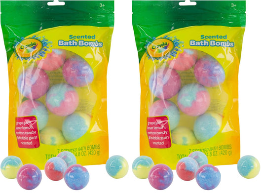 Taste Beauty Crayola bath bombs add vibrant color to kids' bath.