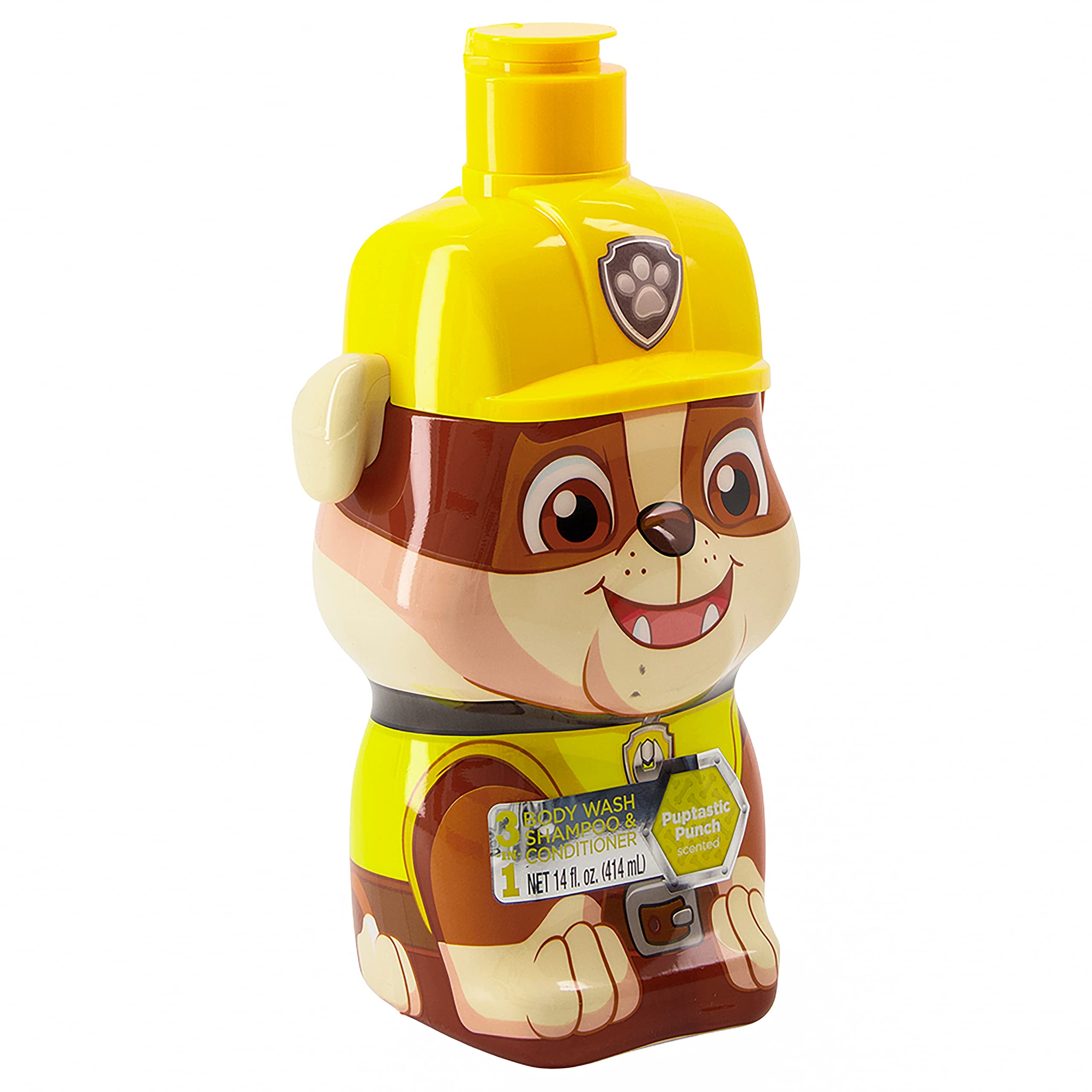 Keepsake Rubble bottle offers collectible bath-time fun after use.