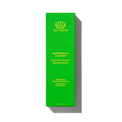 Tata Harper Nourishing Oil Cleanser bottle with clean, premium packaging detail.