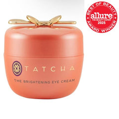 Close-up of pump bottle for controlled dispensing of TATCHA eye cream