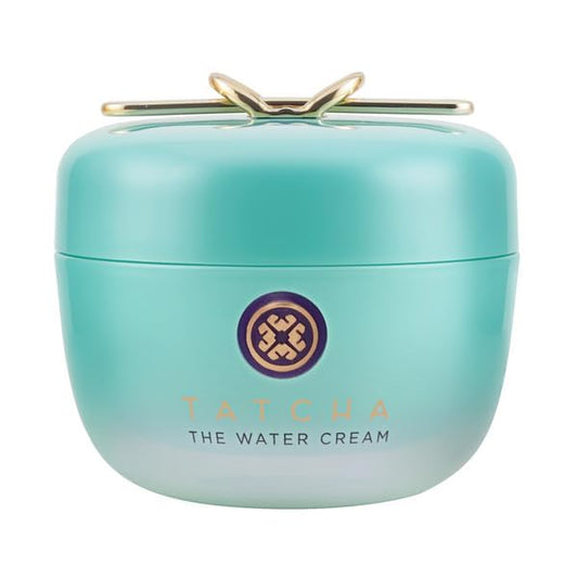 TATCHA Jumbo Water Cream jar close-up for hydrating, light feel