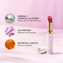 Lips in daylight with SPF 25 protection from TATCHA lip tint