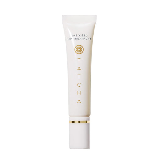 TATCHA Kissu Lip Treatment jar closeup showing creamy texture