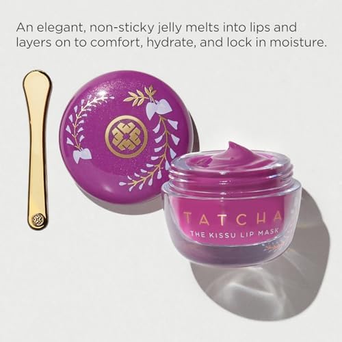 Tatcha Lip Mask being applied for smooth, glossy lips.