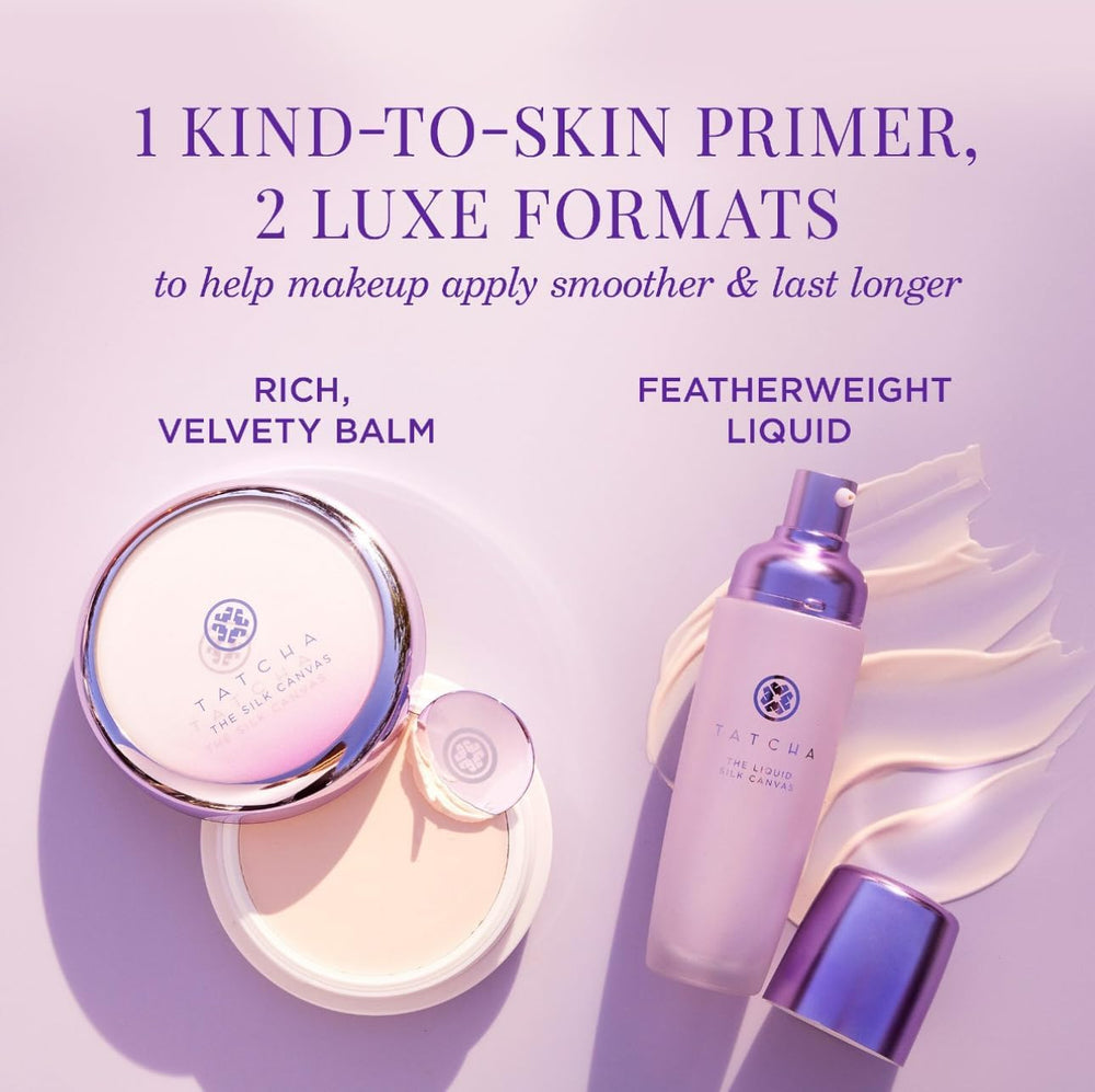 Tatcha Liquid Silk Canvas helps makeup glide on evenly