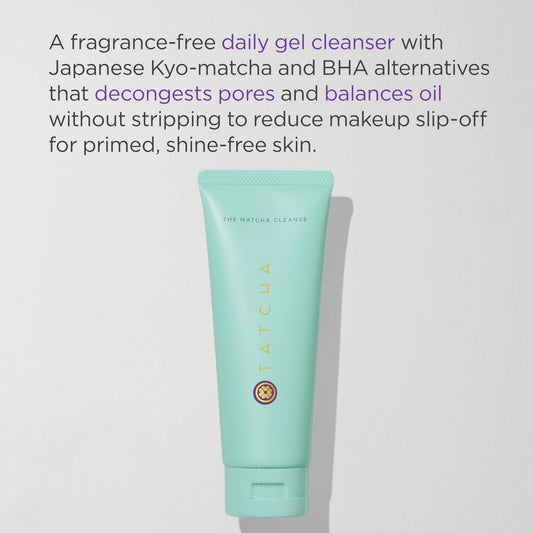 TATCHA Matcha Cleanse pore decongestion action depicted, helping skin feel refreshed