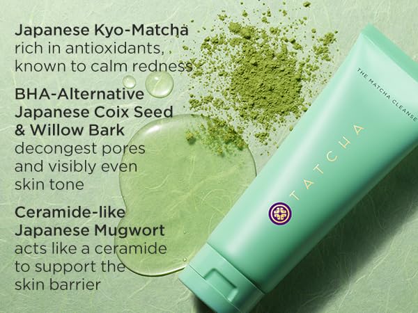 TATCHA Matcha Cleanse travel-friendly bottle ideal for on-the-go cleansing