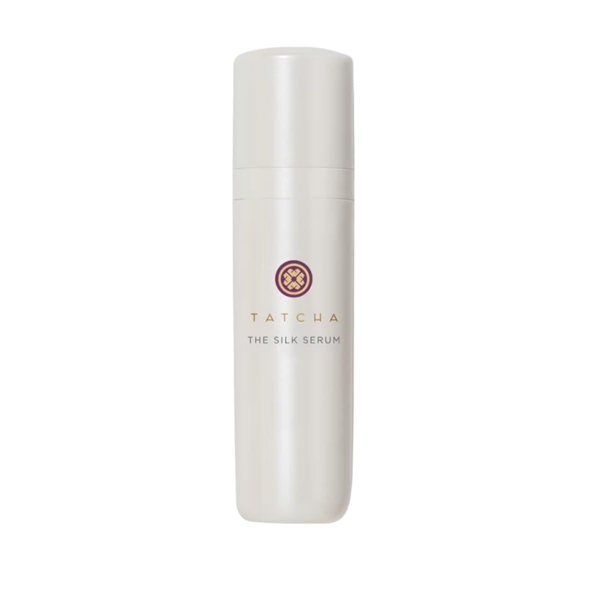 Tatcha Silk Serum bottle close-up showing silky texture and wrinkle-smoothing potential.