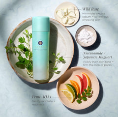TATCHA Texture Tonic applied to clean skin showing refined texture and glow.