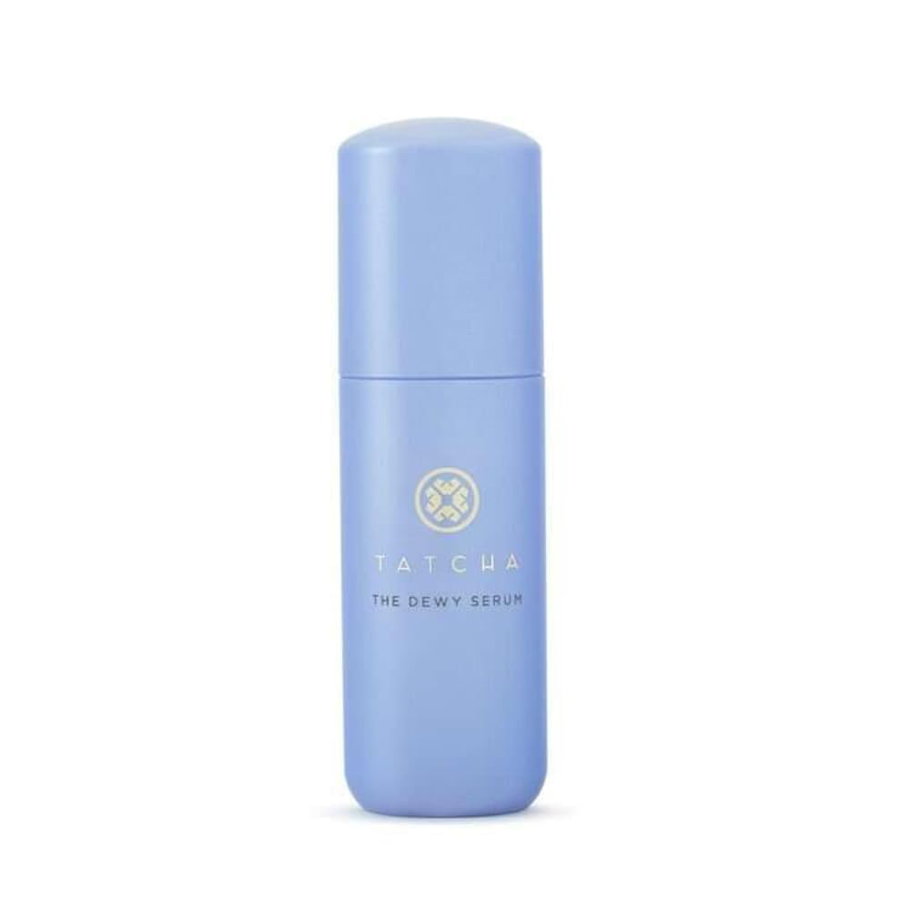 Tatcha The Dewy Serum bottle delivering hydration for smoother, plumper skin.