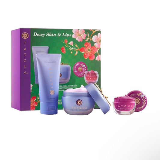 Tatcha Travel Rice Wash for a gentle on-the-go cleanse.