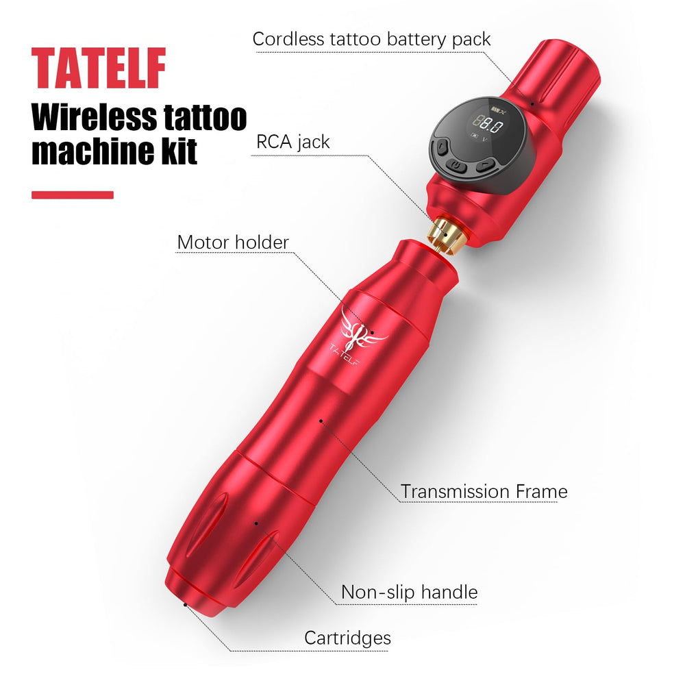 TATELF 2000mAh battery pack powering extended tattoo sessions and portability