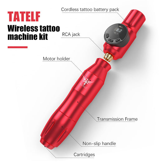 TATELF 2000mAh battery pack powering extended tattoo sessions and portability