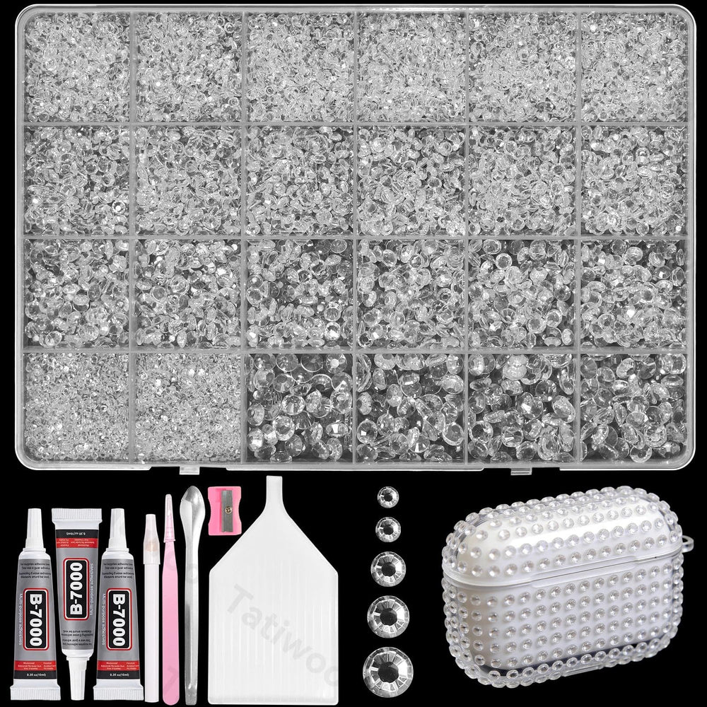 Tatiwoo 20000pcs clear crystal flatback rhinestones for flawless fabric embellishment