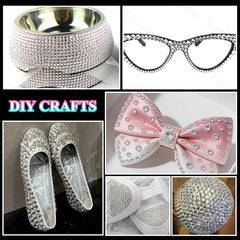 Gift-ready craft packaging with a generous rhinestones assortment