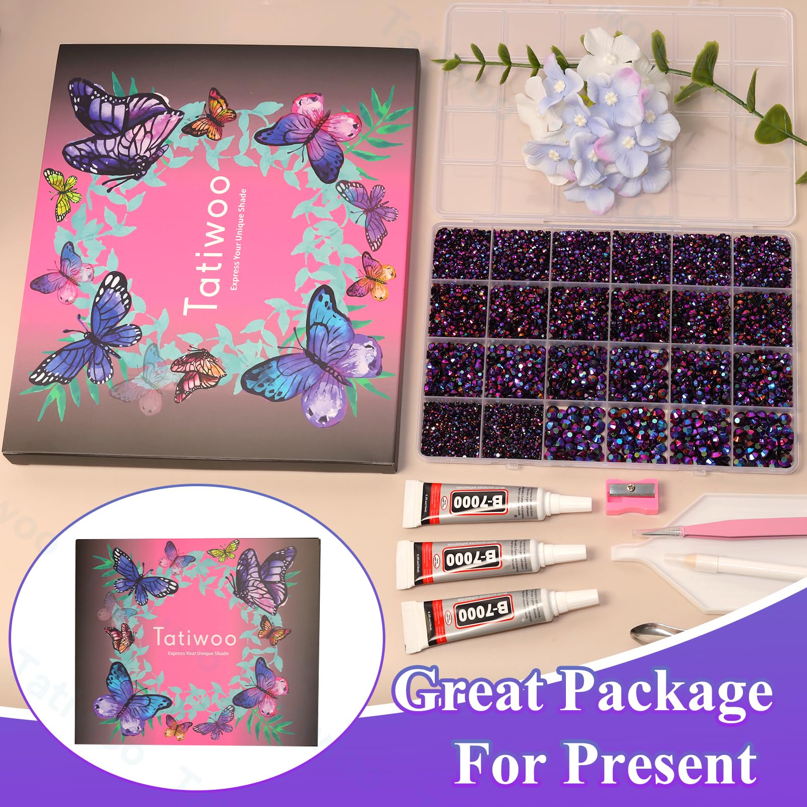 Tatiwoo gem mix ideal for garments, tumblers, caps, and cases